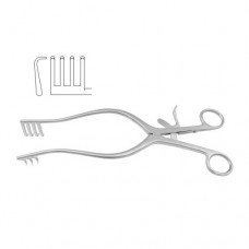 Adson Self Retaining Retractor 3 x 4 Blunt Prongs Stainless Steel, 26 cm - 10 1/4"